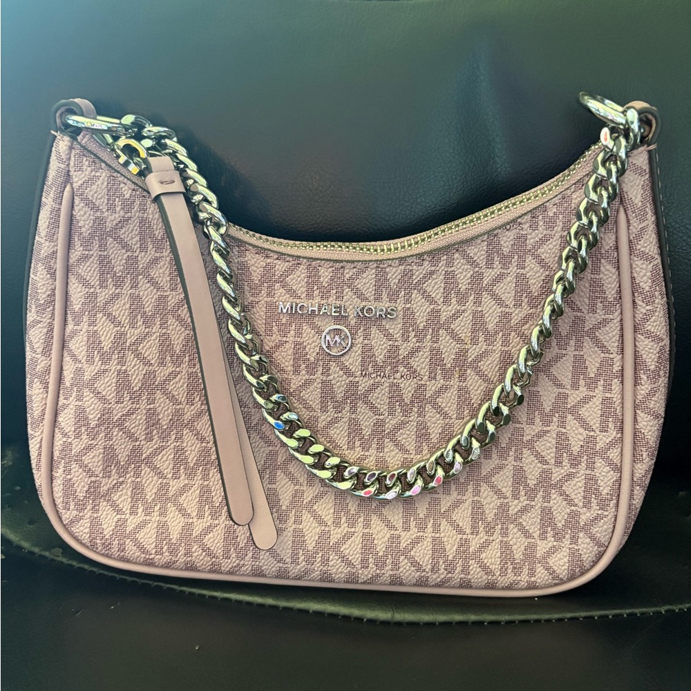 Michael Kors Pink Quilted Shoulder Bag with Chain Strap